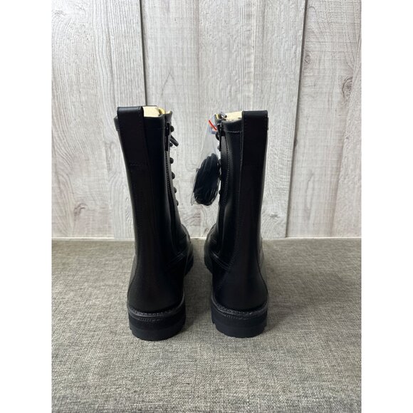 Sperry x John Legend Mens Sz 10 Tall Black Leather Lace-Up Boots w/ Side Zipper - Picture 3 of 11